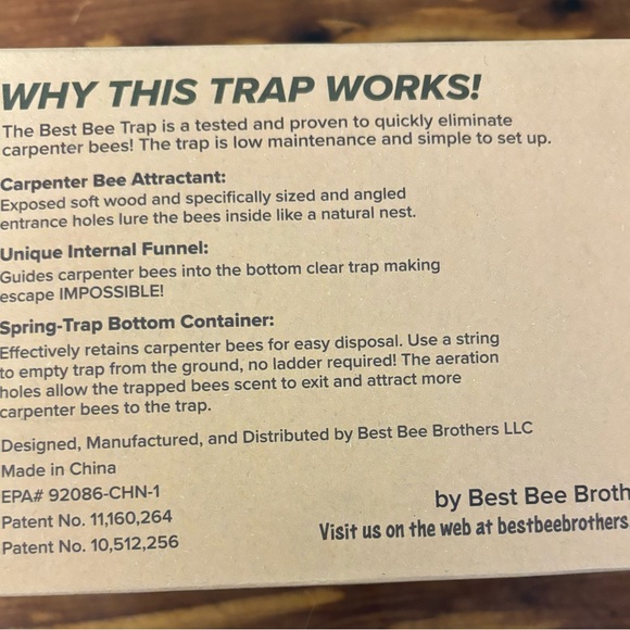 NWT BEST BEE BROTHERS .Carpenter Bee Trap - Picture 9 of 10